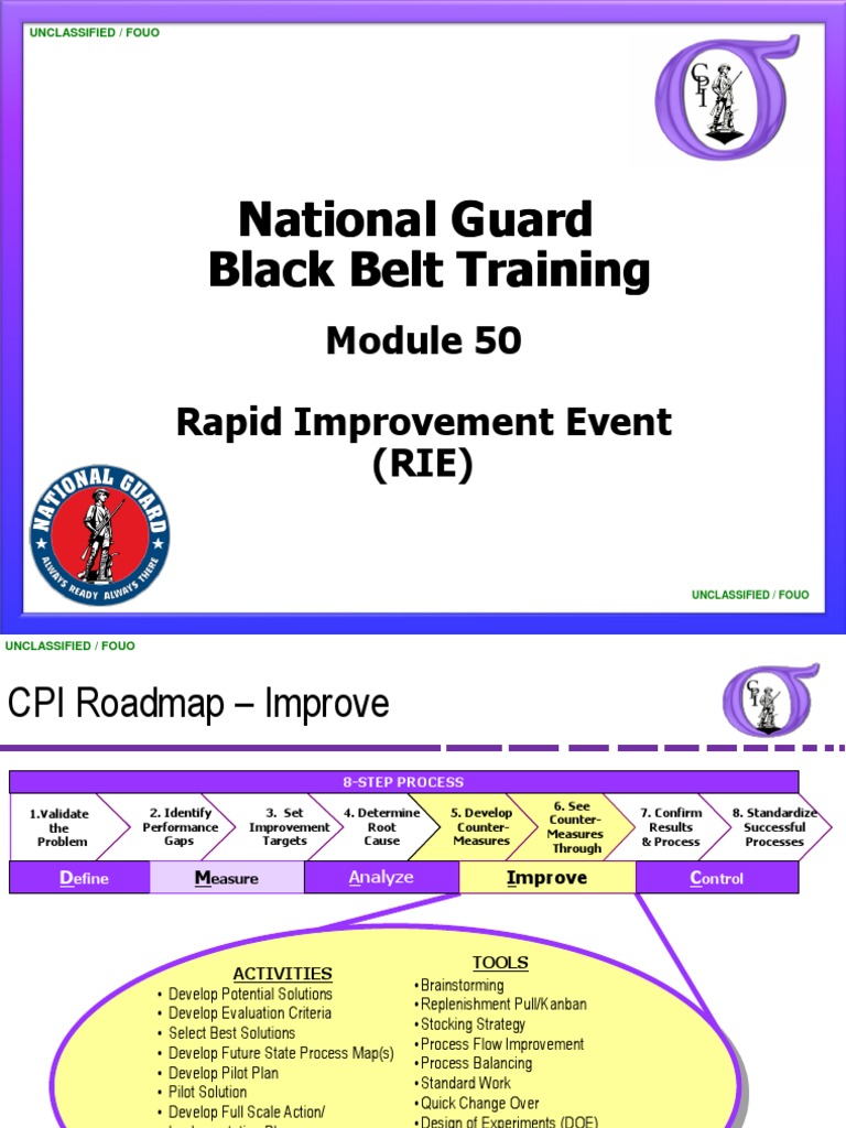 Module 50 Rapid Improvement Event (RIE) PDF Business
