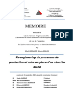 Memoire: Re-Engineering Du Processus de Production Et Mise en Place D'un Chantier Smed