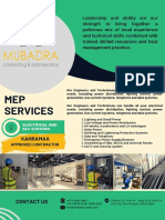 MEP Services - Electrical MUBADRA CONTRACTING & MAINTENANCE