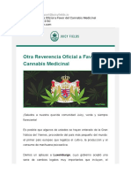 Otra Reverencia Oficial A Favor Del Cannabis Medicinal
