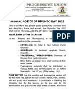 Formal Notice of Umumbo Day 2021