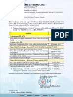 012 - Surat Pemberitahuan Pelaksanaan KP - TA Prodi SI-Sarjana Genap TA. 2022.2023