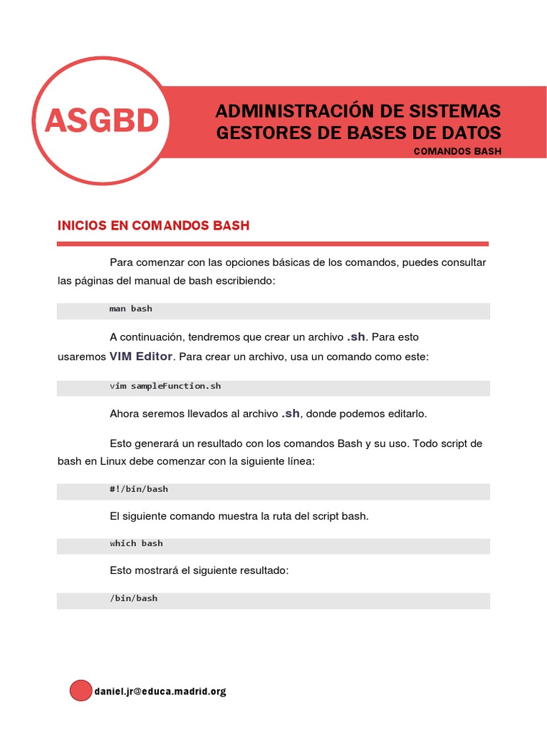 Introducción a Comandos Bash | PDF | Interfaz de línea de comando ...