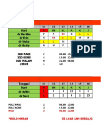 Jadwal Sep-Okt 2022