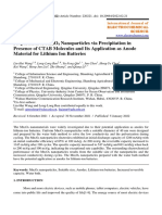 Preparation of MN O Nanoparticles Via Precipitation in Presence of CTAB Molecules and Its Application As Anode Material For Lithium Ion Batteries