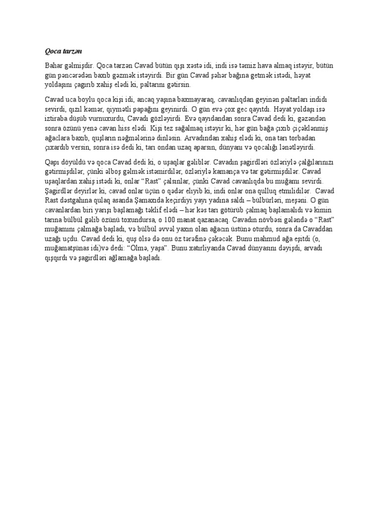 Qoca Tərzan | PDF