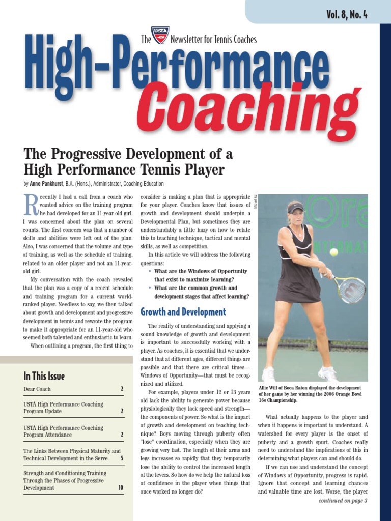High Performance Tennis Player | PDF | Physical Exercise