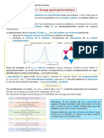 Fiche 2 Dosage Spectrophotométrique