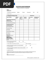 Aviation - Questionnaire (Non Medical)