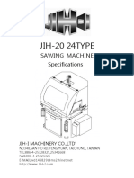 JIH-20 24TYPE SAWING MACHINE Specifications and Features