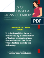 Signs of Labor and Theories of Onset