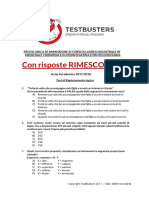 TESTBUSTERS Test Medicina Odontoiatria 2017 Risposte Rimescolate