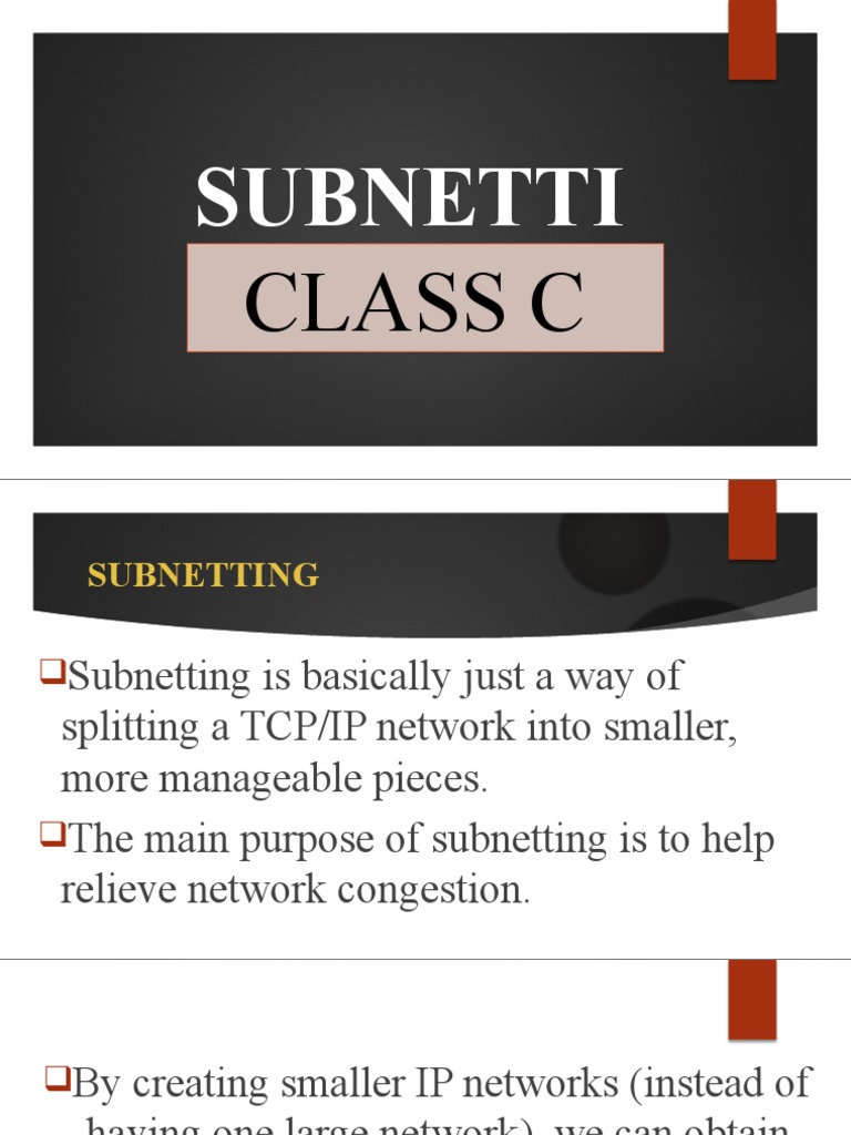 Class C | PDF | Ip Address | Osi Protocols