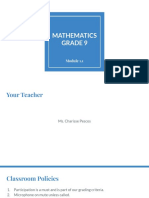 Math 9 Q1 - Module 1.1