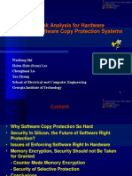 Attack and Risk Analysis For Hardware Supported Software Copy Protection Systems