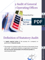 Statutory Audit of General Insurance Operating Offices