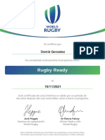 Certificado Rugby Online Completado