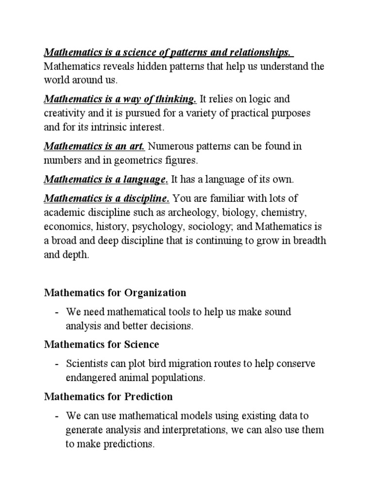 Patterns and Mathematics in Nature | PDF | Pattern | Mathematics