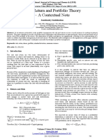 Risk, Return and Portfolio Theory - A Contextual Note: Samithamby Senthilnathan