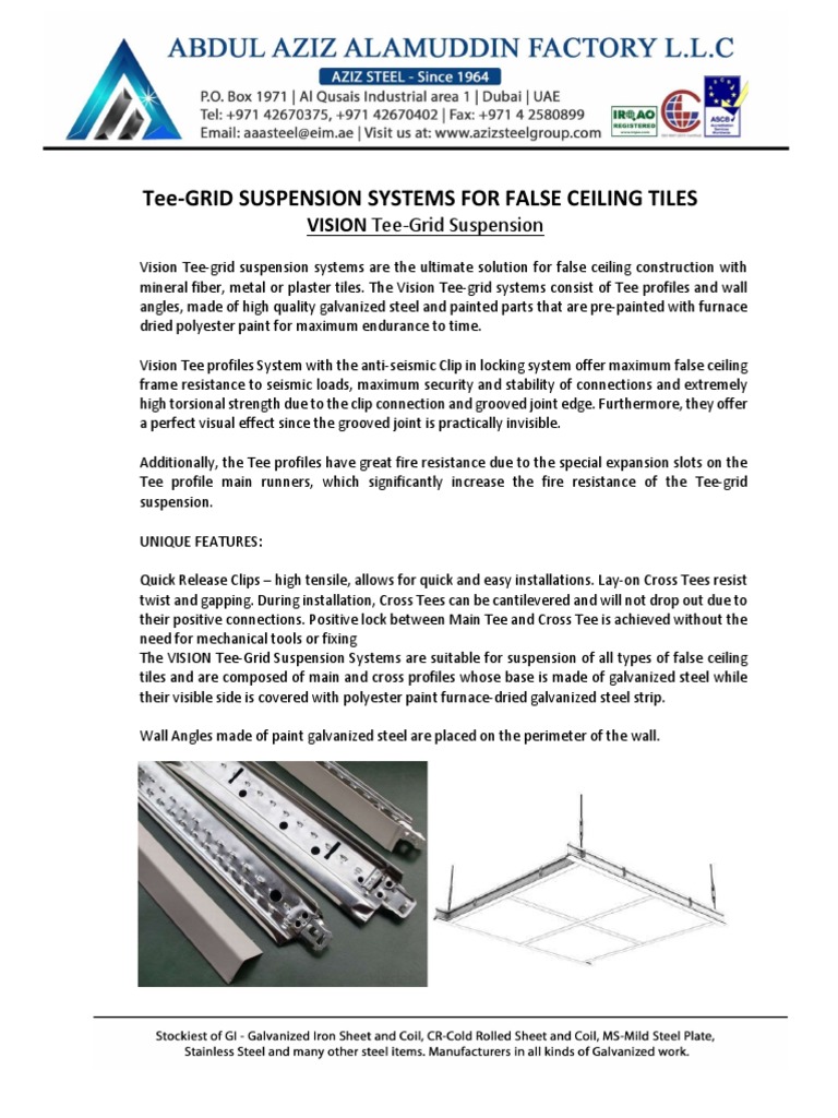 TDS T 24 Grid Sus Updated | PDF | Ceiling | Wall, image size:768x1024