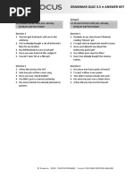 Focus 3 Unit 4 Test Answer Key | PDF