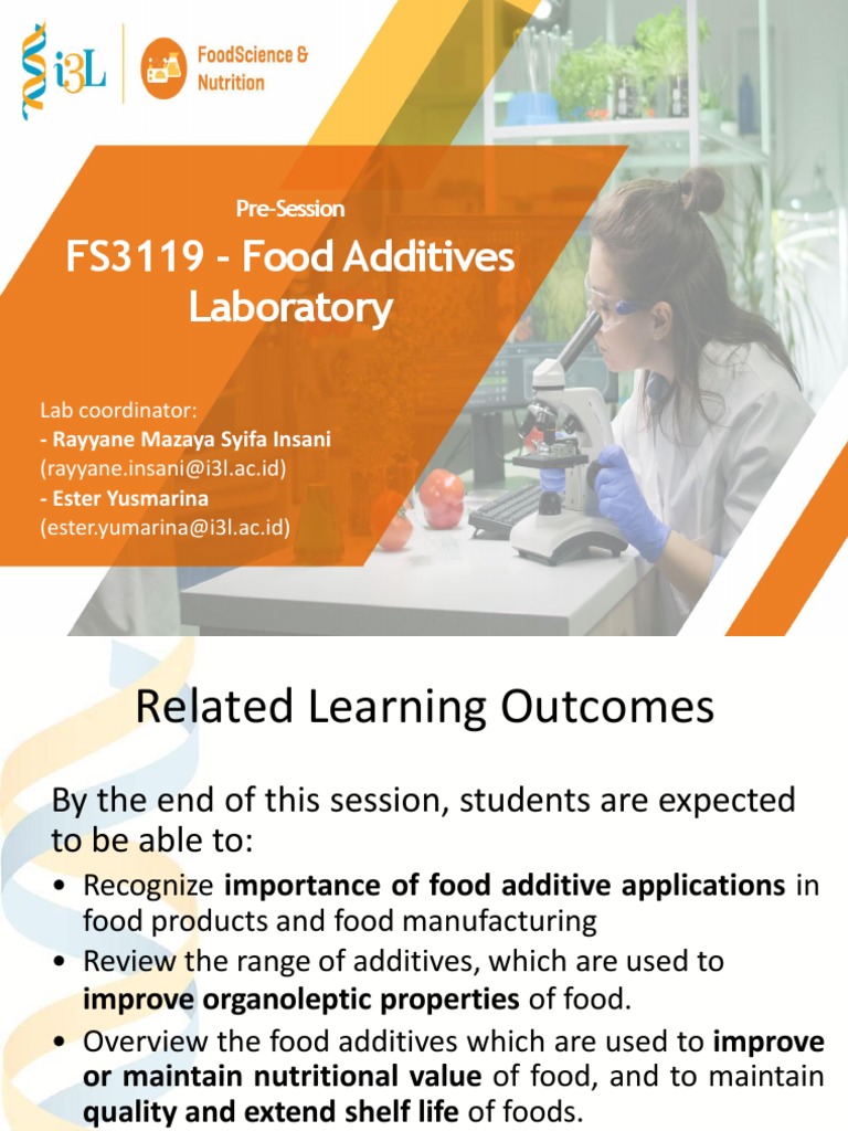 Food Additives Lab Overview | PDF | Milk | Drink