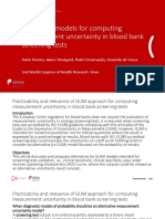 Diagnostic Models For Computing Measurement Uncertainty in Blood Bank Screening Tests