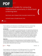 Diagnostic Models For Computing Measurement Uncertainty in Blood Bank Screening Tests