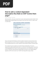 How To Add A Context Dependent Descriptive Flex SSHR