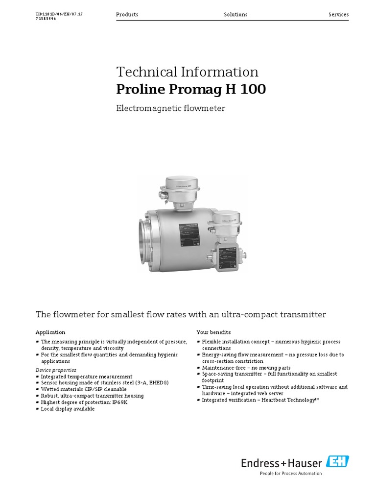 Promag H | PDF | Electromagnetic Induction | Electrical Engineering