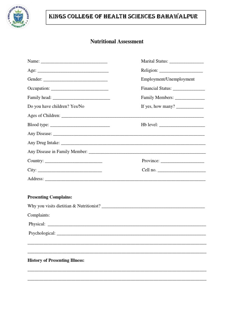 Nutritional Assessment | PDF | Obesity | Nutrition