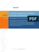 2016 Cust Experience - A Catalyst For DT