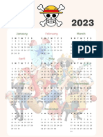 2023 Rainbow Yearly Calendar Sunday Start Poster