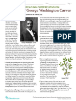 Informational Reading Comprehension Biography of George Washington Carver
