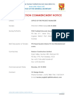 1.0 PNGFA21-RP005 - Construction Commencement Notice