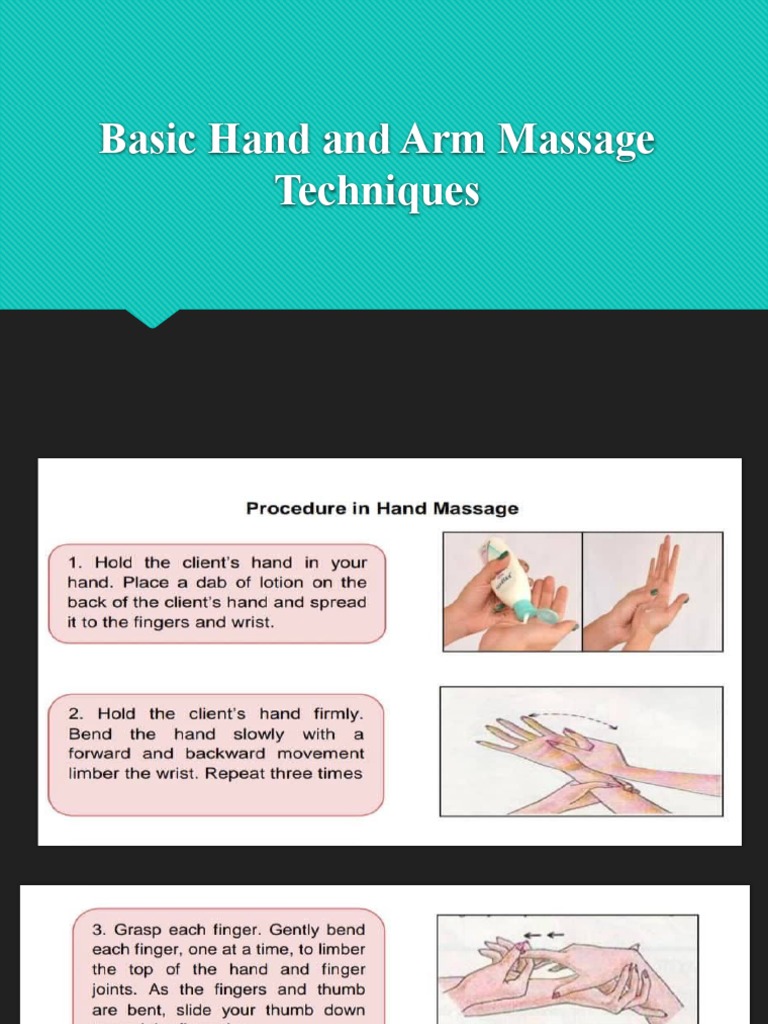 Basic Hand and Arm Massage Techniques | PDF