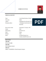 Curriculum Vitae: Personal Identity