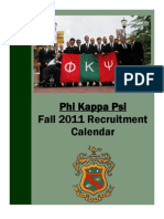 Phi Kappa Psi VCU Recruitment Calendar Fall 2011