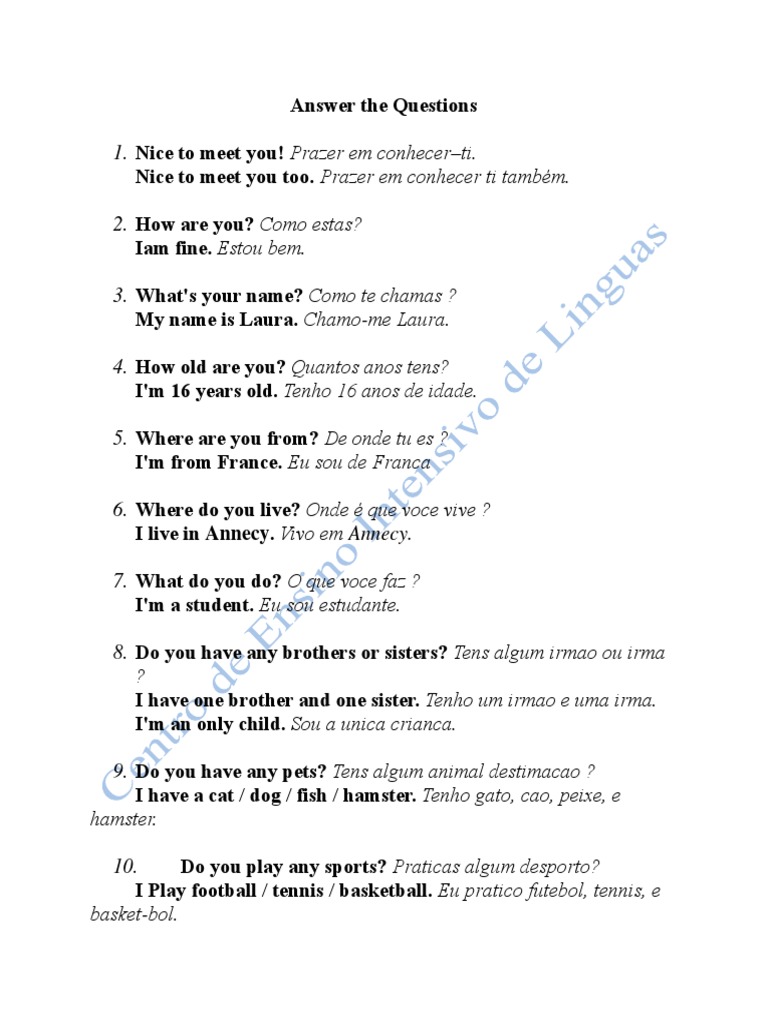 Frases Comuns em Inglês e Traduções | PDF | Artes Linguísticas e Disciplina