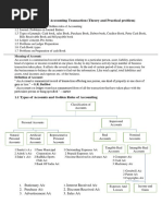 Recording of Accounting Transaction (Theory and Practical Problem)