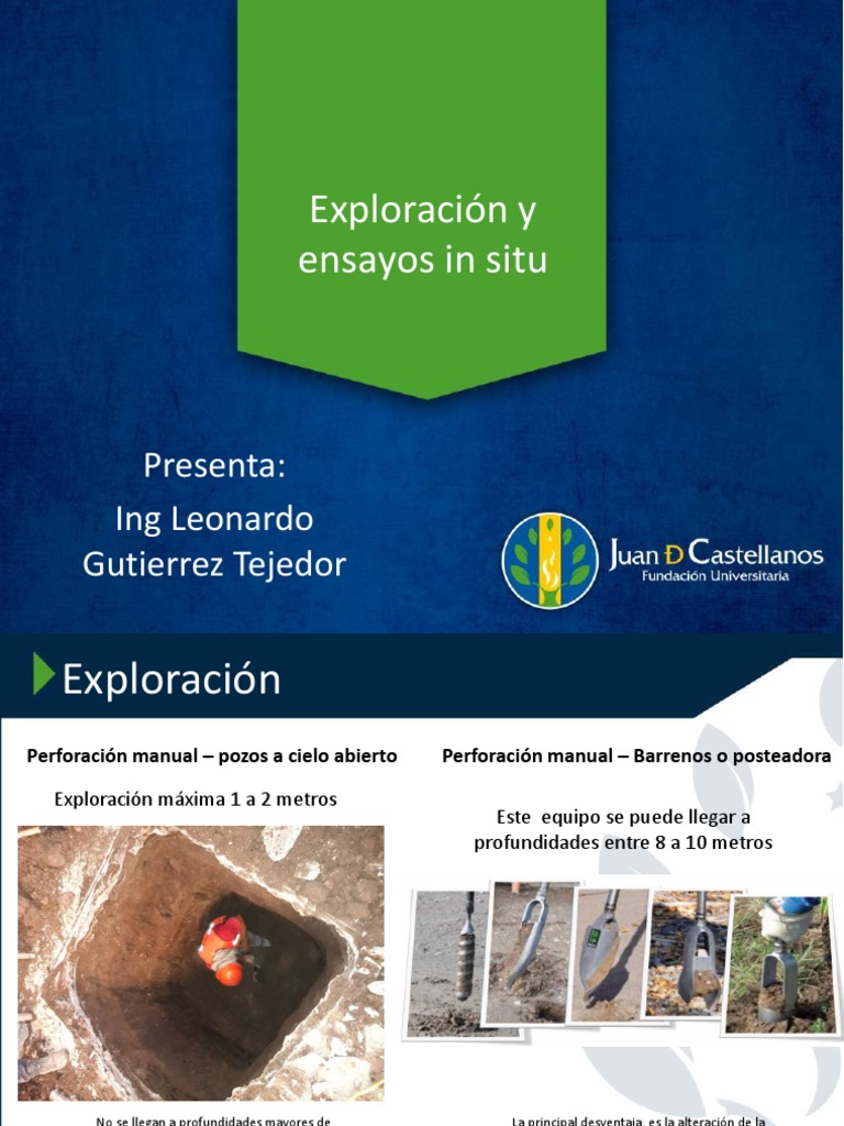 Clase 2 Exploracion Del Subsuelo Pdf