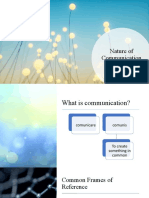Nature of Communication: Purposive, Frames, Language