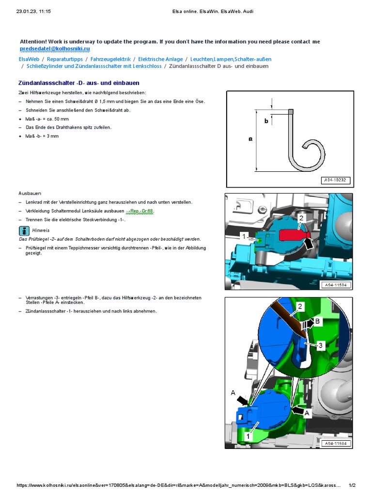 Elsa Online. ElsaWin. ElsaWeb. Audi 2 | PDF