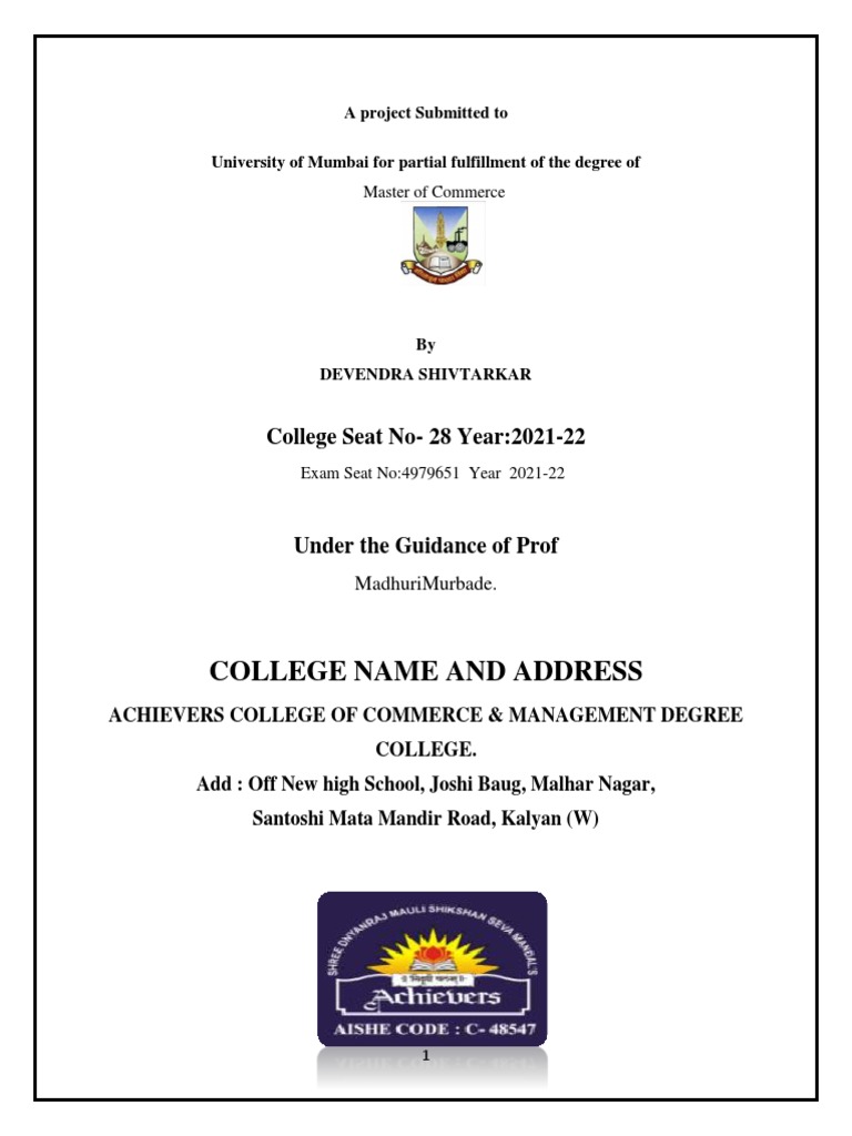 Devendra Shivtarkar Project | PDF | Budget | Performance Indicator