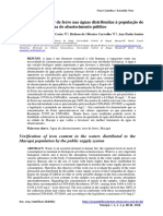 Verificação Do Teor de Ferro Nas Águas Distribuídas À População de Macapá Pelo Sistema de Abastecimento Público