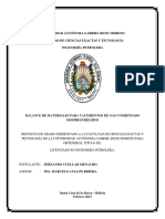 Balance de Materiales para Yacimientos de Gas Condensado Geopresurizados