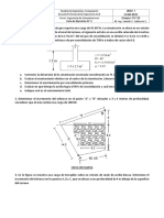 Cimentaciones - Lista de ejercicios de evaluación de asentamientos y esfuerzos en suelos