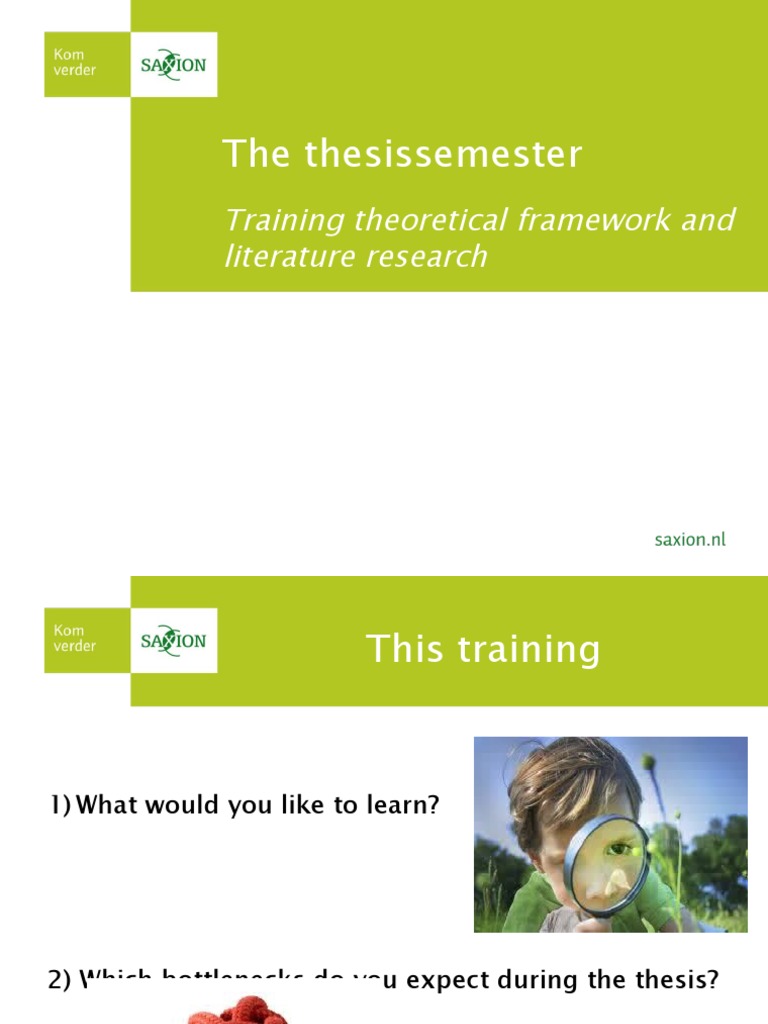 Thesis Workshop Theoretical Framework and Literature Research ENG SV