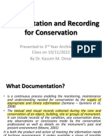 Documentation and Recording For Conservation - Lecture