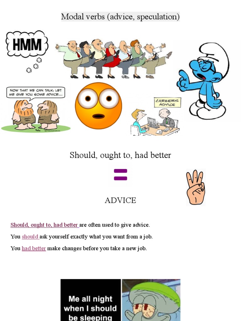 Modal Verbs (Advice, Speculation) PDF